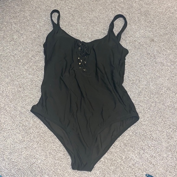 Olive one piece swim suit - Picture 1 of 4